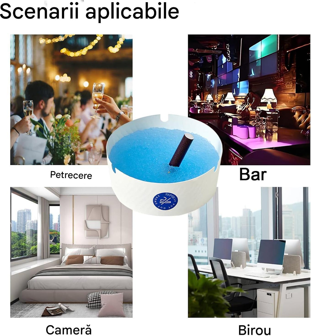 Set 25 X Scrumiere De Unica Folosinta Din Hartie Groasa, Portabile, Anti Miros, Cu Absorbtie Fum, Pentru Interior Si Exterior