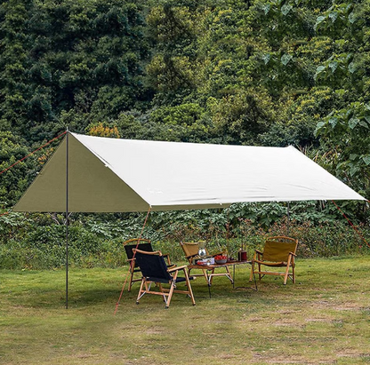 Cort Umbrar 3x5m Impermeabil Cu Protectie UV UPF50+, 2 Stalpi Metalici, Gri