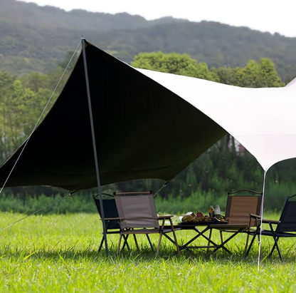 Cort Umbrar 3x5m Impermeabil Cu Protectie UV UPF50+, 2 Stalpi Metalici, Gri