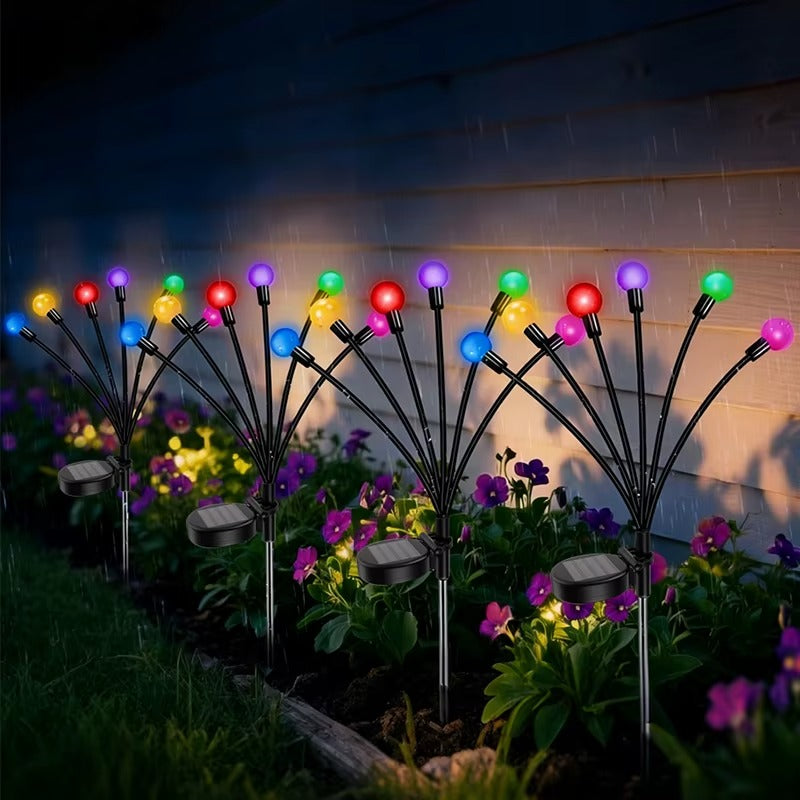 Set 6 x Lampi Solare Gradina Cu Bulbi Multicolori, Iluminare Automata, Rezistente La Apa