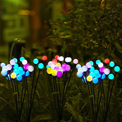 Set 6 x Lampi Solare Gradina Cu Bulbi Multicolori, Iluminare Automata, Rezistente La Apa