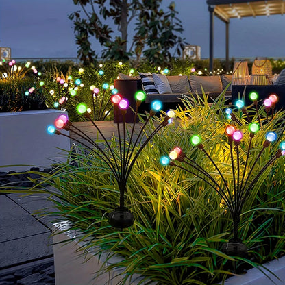 Set 6 x Lampi Solare Gradina Cu Bulbi Multicolori, Iluminare Automata, Rezistente La Apa