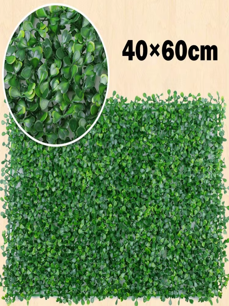 Set 10 x Panouri Decorative Verzi din Plante Artificiale 40x60 cm Cu Protectie UV, Rezistente La Intemperii