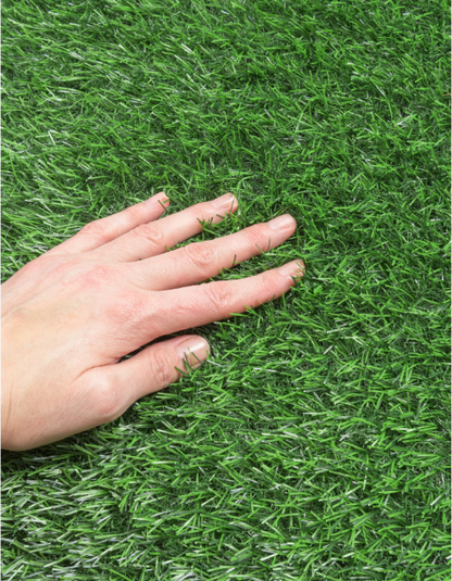 Set 2 x Gazon Artificial 200x100 cm, Inaltime 25 mm, Cu Drenaj, Verde Natural, Montaj Usor