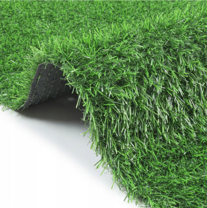 Set 2 x Gazon Artificial 200x100 cm, Inaltime 25 mm, Cu Drenaj, Verde Natural, Montaj Usor