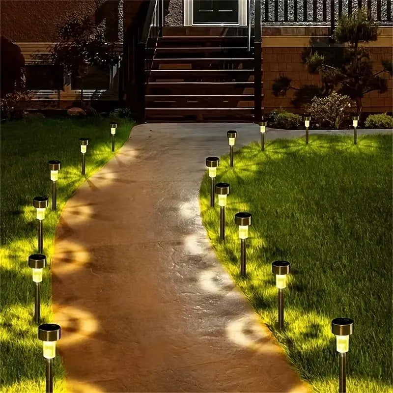 Set 15 x Lampa Solara LED Tip Tarus pentru Gradina, Iluminat Exterior Alei Curte Terasa, Lumina Automata Noaptea, Rezistente la Apa IP65