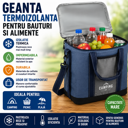 Geanta Termoizolanta pentru Alimente si Bauturi, Diverse Modele, 28x18x30cm - 15L