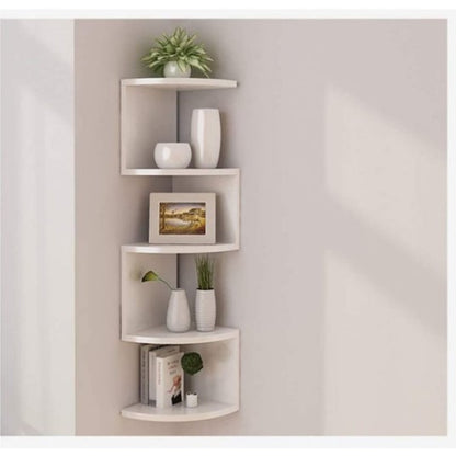 Raft de Colt Modern cu 4 Nivele, Design Compact, Economisire Spatiu, Montaj pe Perete, 86 x 20 x 20 cm