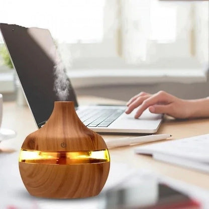 Set Difuzor Aromaterapie cu 12 Uleiuri Esentiale, Umidificator LED RGB, Cadou Relaxare si Aromaterapie pentru Casa