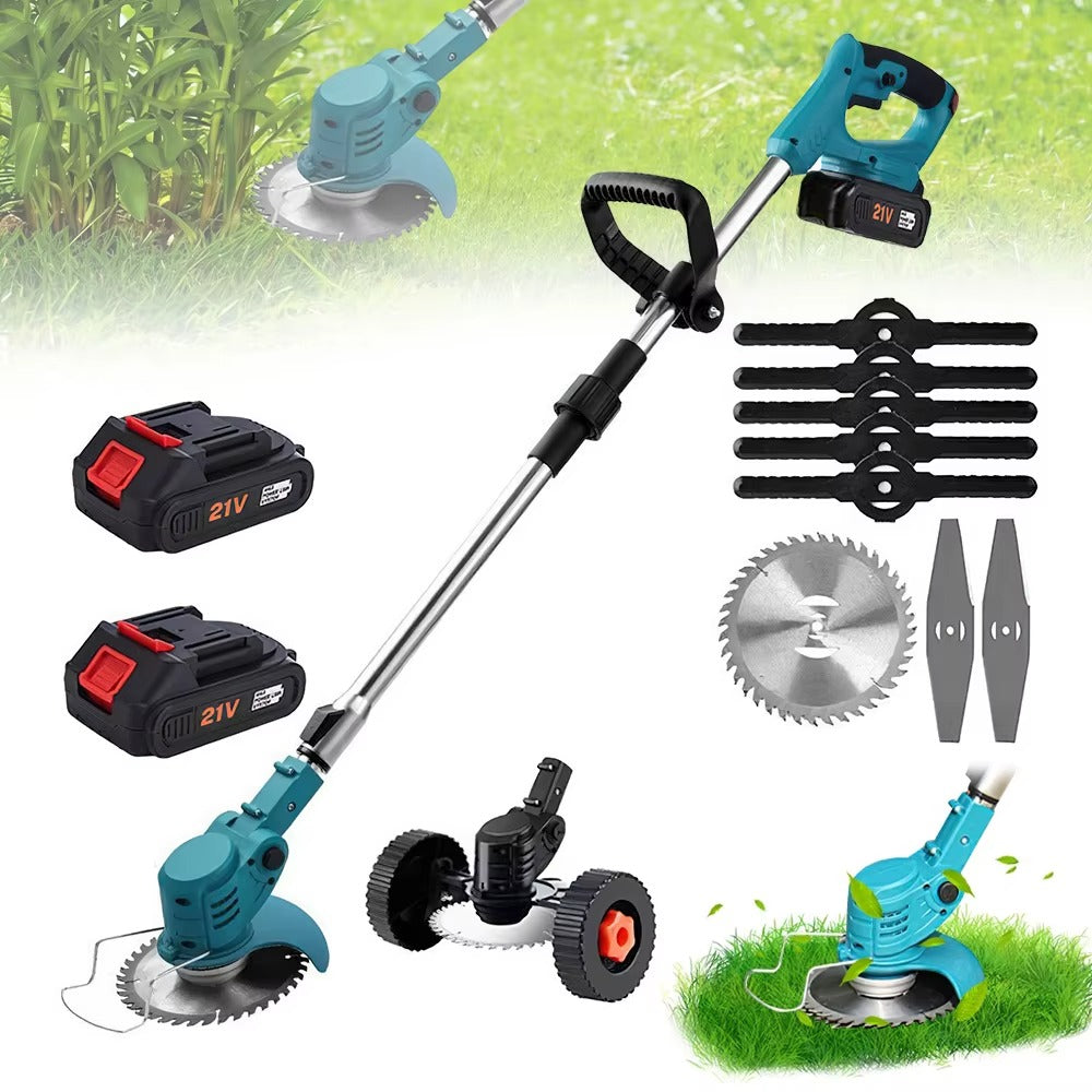 Motocoasa Electrica Profesionala cu 2 Acumulatori 48V – 13000 mAh, 20000 RPM, Set Complet pentru Tuns Iarba si Buruieni