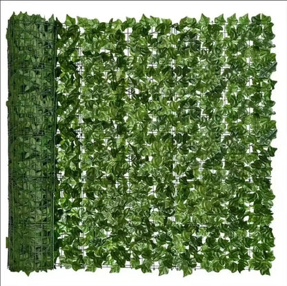Set 2 x Rola Gard Artificial Decorativ cu Frunze Verzi, 100 x 300 cm, Panou Verde pentru Gradina, Balcon sau Gar