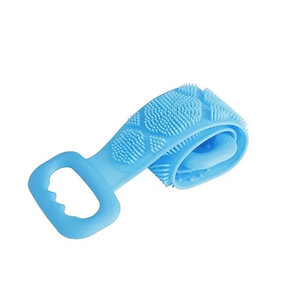 Perie Silicon Spate cu Manere, Banda Exfolianta Corporala, Curatare Profunda si Masaj, Anti Celulita, Usor de Folosit, pentru Dus si Baie