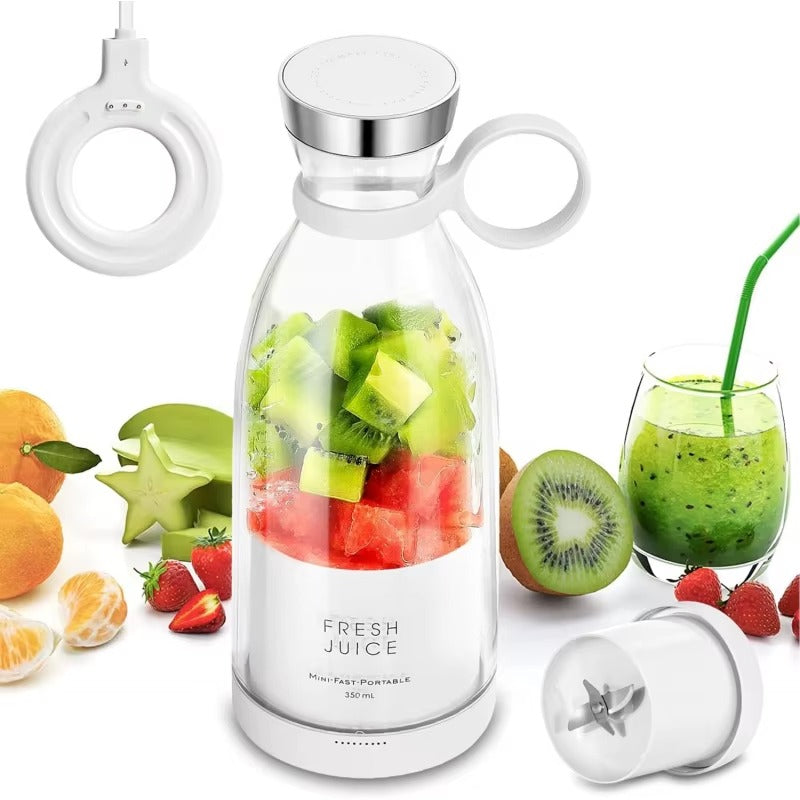 Blender Portabil Multifunctional Fresh Juice cu USB – Sticla Blender pentru Smoothie, Sucuri si Shake-uri, Lama Inox, Reincarcabil, 420 ml