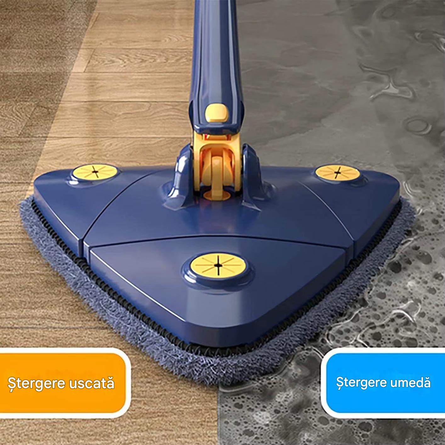 Mop Multifunctional CleanMaster, Rotire 360°, Cap Triunghiular, Usor de Folosit si Eficient