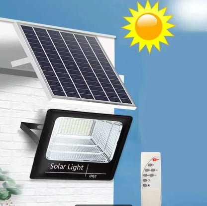Proiector Solar 60W LED SMD cu Telecomanda – Iluminare Exterior Puternica, Panou Solar Separat