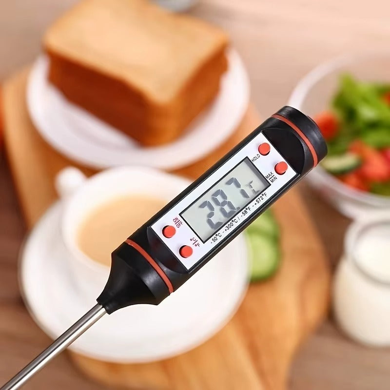 Termometru Digital Alimentar cu Sonda Inox, Afisaj LCD, Masurare Rapida