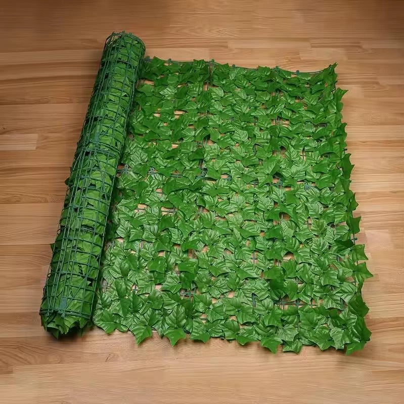 Set 2 x Rola Gard Artificial Decorativ cu Frunze Verzi, 100 x 300 cm, Panou Verde pentru Gradina, Balcon sau Gar