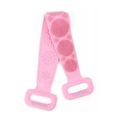 Perie Silicon Spate cu Manere, Banda Exfolianta Corporala, Curatare Profunda si Masaj, Anti Celulita, Usor de Folosit, pentru Dus si Baie