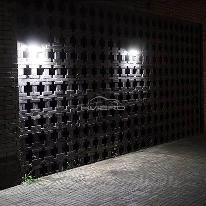 Set 2 x Proiector Solar 6 Celule LED cu Senzor de Miscare, Iluminat Exterior Gradina Curte Alee, Incarcare Solara, Rezistenta la Apa