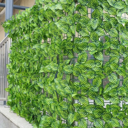 Set 2 x Rola Gard Artificial Decorativ cu Frunze Verzi, 100 x 300 cm, Panou Verde pentru Gradina, Balcon sau Gar