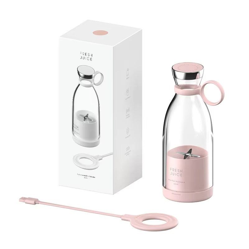 Blender Portabil Multifunctional Fresh Juice cu USB – Sticla Blender pentru Smoothie, Sucuri si Shake-uri, Lama Inox, Reincarcabil, 420 ml