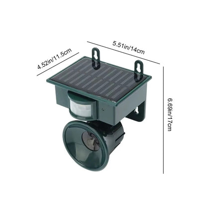 Sistem Solar Anti Pasari pentru Gradina, Terasa si Acoperis – Aparat cu Ultrasunete si Detector Miscare