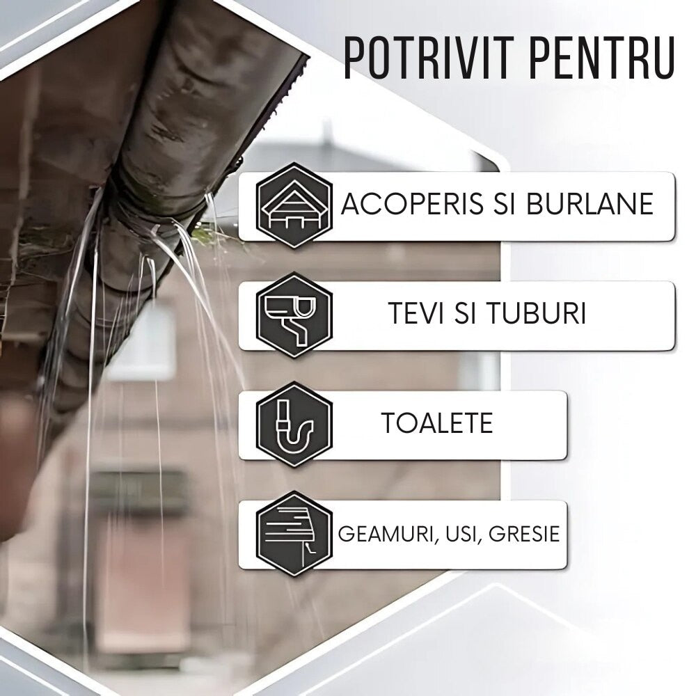 Set 2 x Spray Etansare Cauciuc Lichid 750 ml Impermeabilizare Fisuri Protectie Apa Reparatii Rapide Exterior Interior