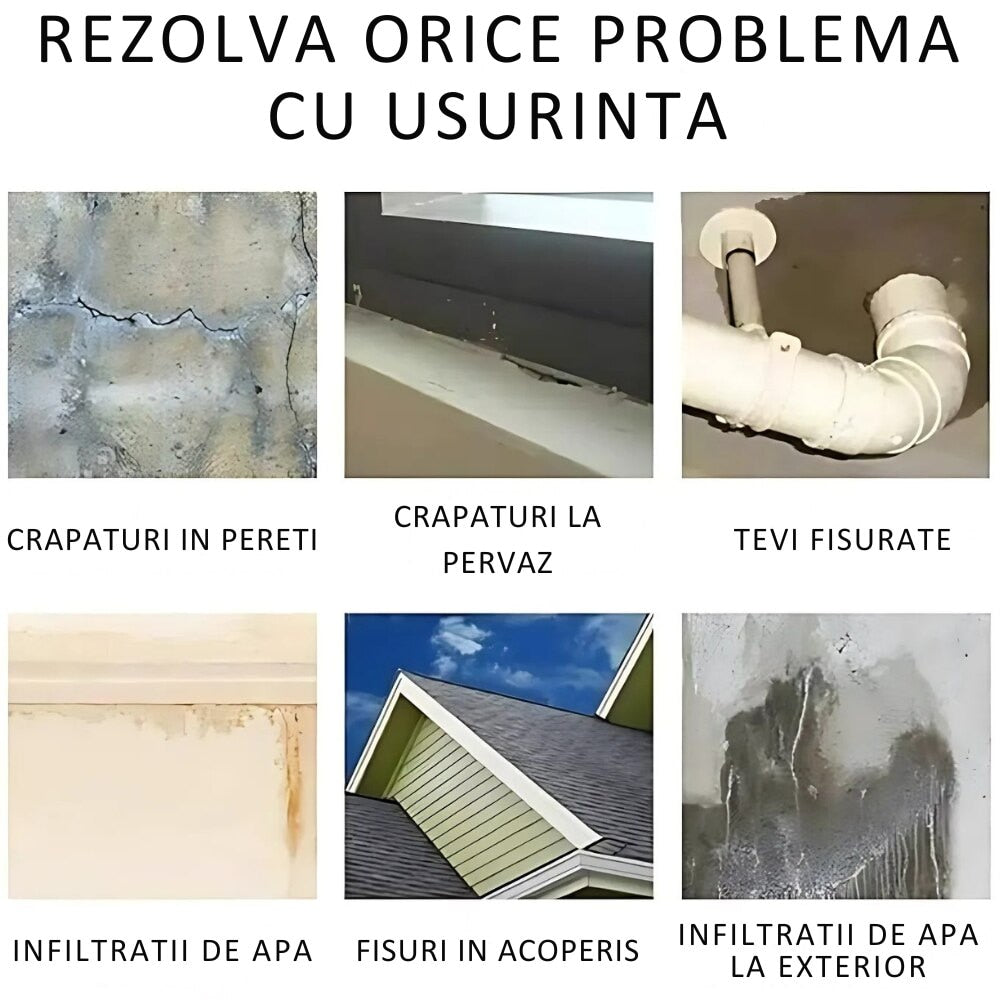 Set 2 x Spray Etansare Cauciuc Lichid 750 ml Impermeabilizare Fisuri Protectie Apa Reparatii Rapide Exterior Interior